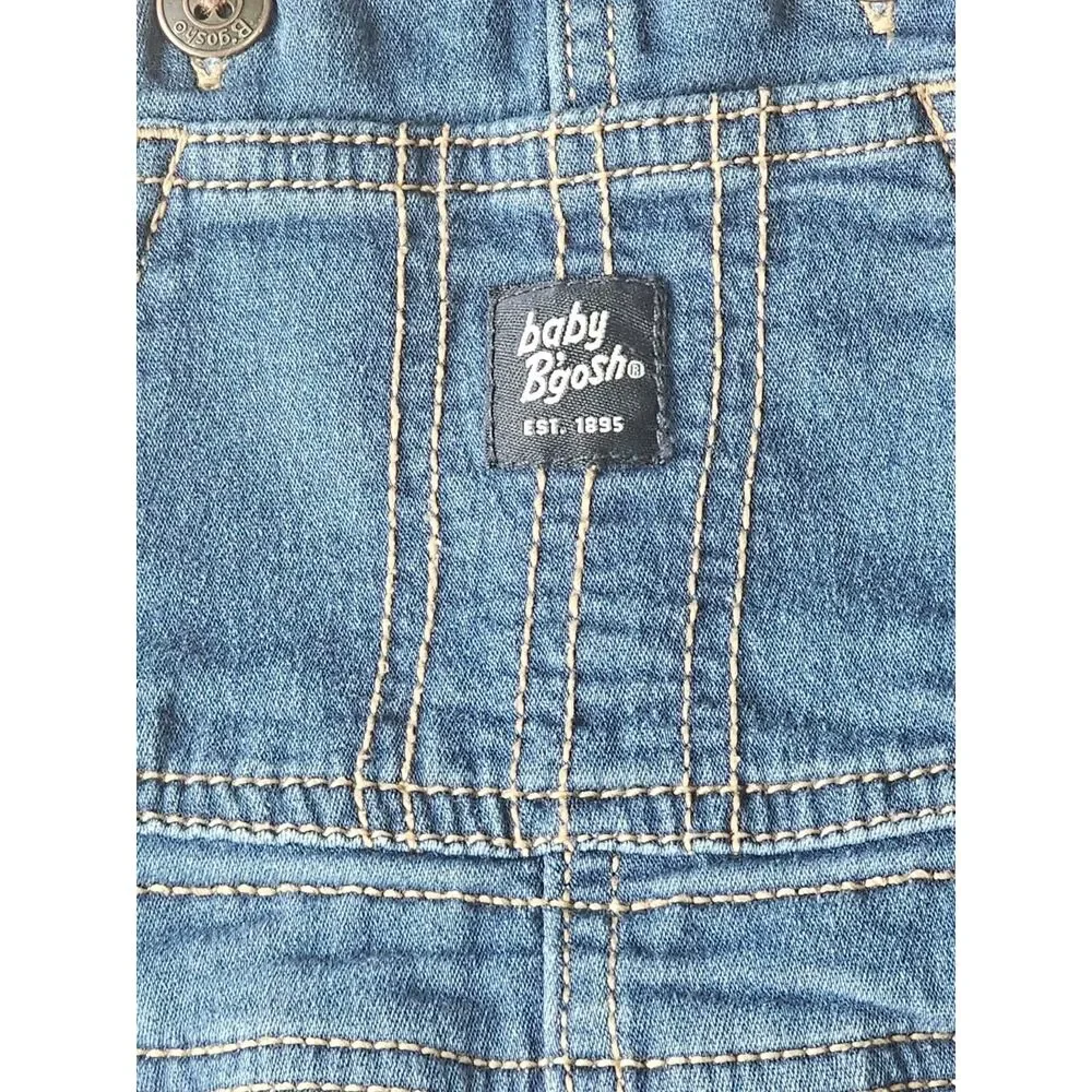 Baby B'gosh 12M Denim Overalls Blue Jean Bib Overall Pants Cotton Blend
